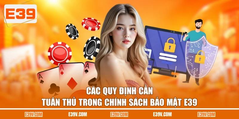 Các quy định cần tuân thủ trong chính sách bảo mật E39
